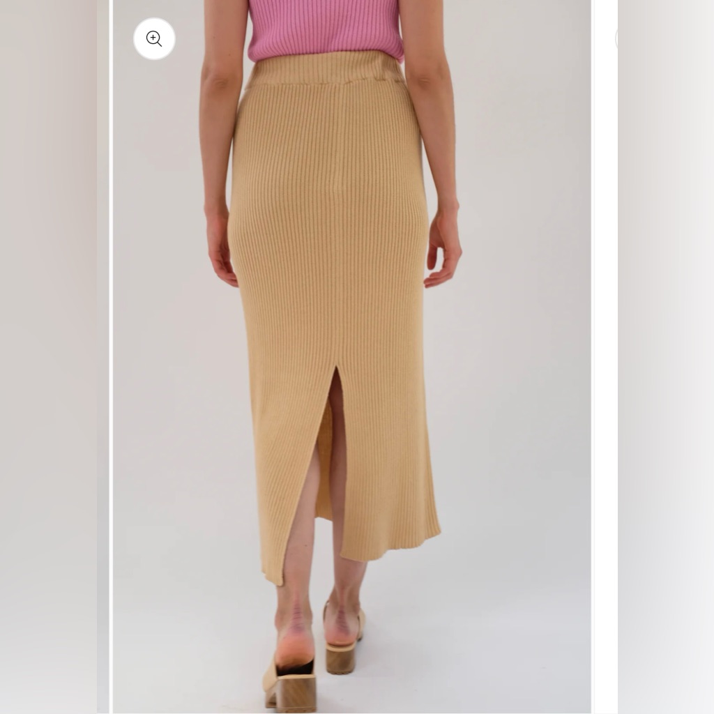 Beklina Ribbed Midi Knit Skirt — image 3 of 8